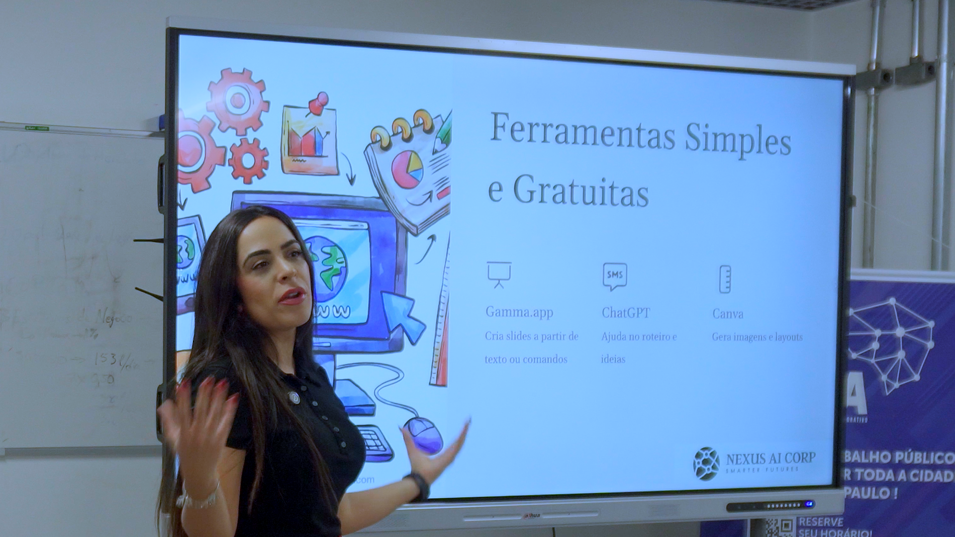 ingrid apresentando workshop
